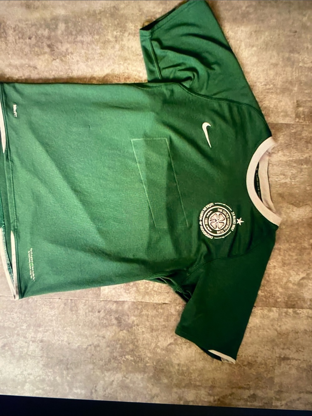 Nike Green Soccer Crest Tee with White Trim